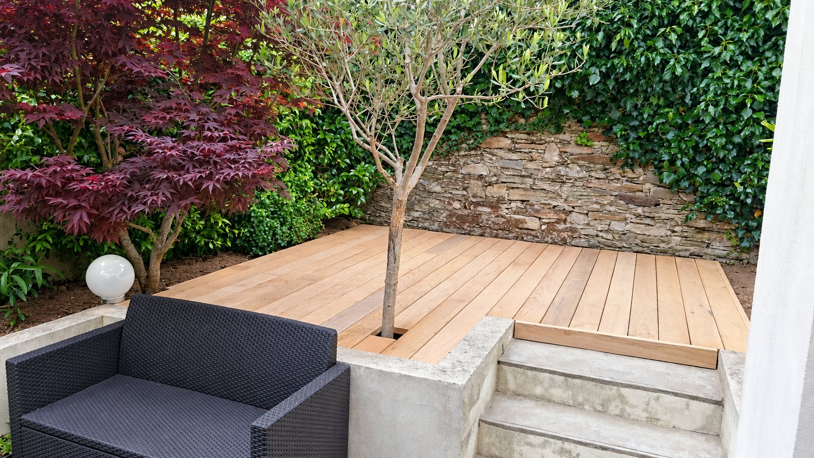 Terrasse en Chêne à Nantes (44) : photo 1